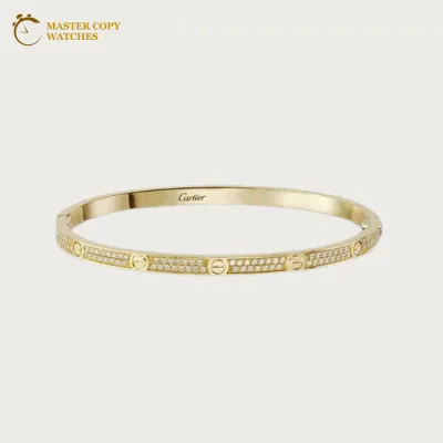 Cartier Slim Love Bracelet Yellow Gold Full Diamond