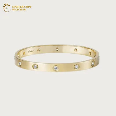 Cartier Love 4 Diamonds 18K Yellow Gold Bracelet