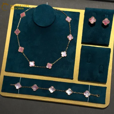 Van Cleef Inspired Light Pink Clover Necklace