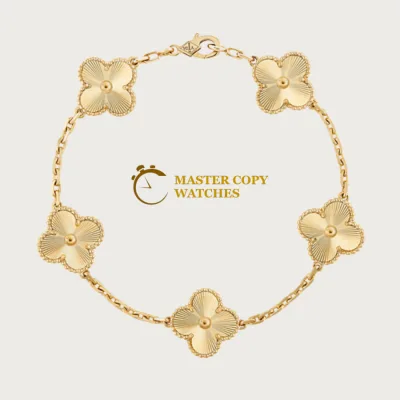Van Cleef Guilloche White Gold Bracelet