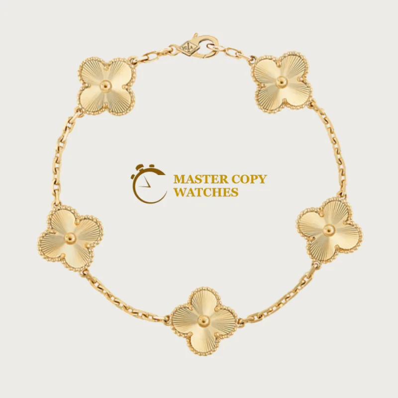 Van Cleef Guilloche White Gold Bracelet