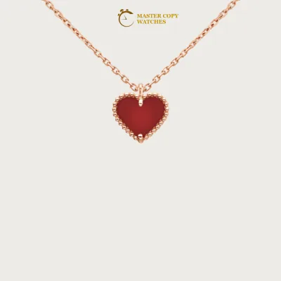 Vintage Alhambra Necklace Love Red Stone