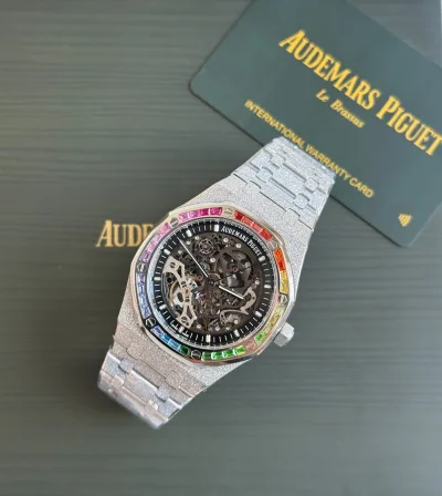 Audemars Piguet Royal Oak Double Balance Wheel Frosted Gold Rainbow Openworked