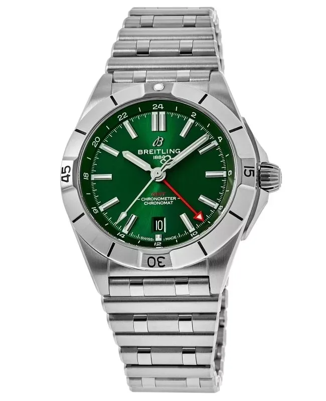 Breitling Chronomat Automatic GMT 40 Green Dial Mens Watch