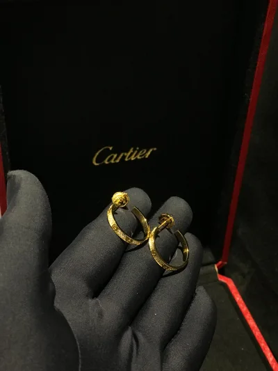 Cartier Gold Hoop Earrings Replica