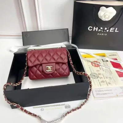 Chanel Burgundy Mini flap Bag