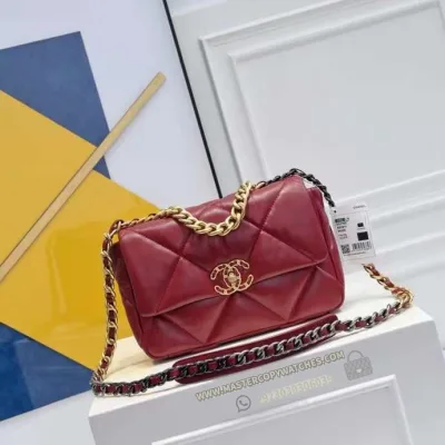 Chanel 19 Flap Bag Burgundy