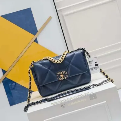 Chanel19 Flap Bag Navy Blue