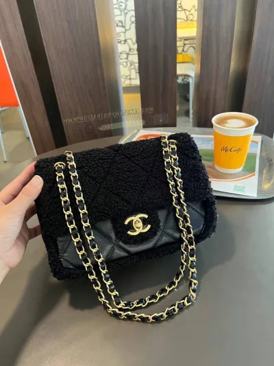 Chanel Mini Flap Sling in Black