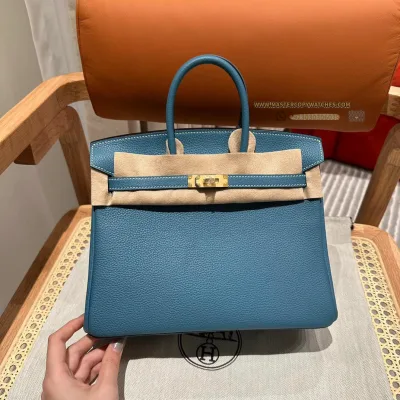 Hermes Birkin 30 Bleu Jean Togo