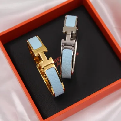 Light Blue Hermes Clic H Bracelet Replica