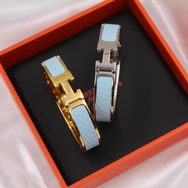 Light Blue Hermes Clic H Bracelet Replica