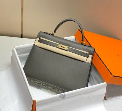 Hermes Kelly 25 Epsom GRIS MEYER