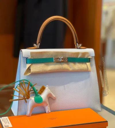 Hermes Kelly 25 Tri-color Epsom