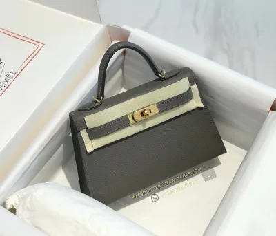 Hermes Mini Kelly Epsom 20 Graphite