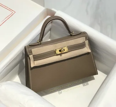 Hermes Mini Kelly Epsom 20 Grey