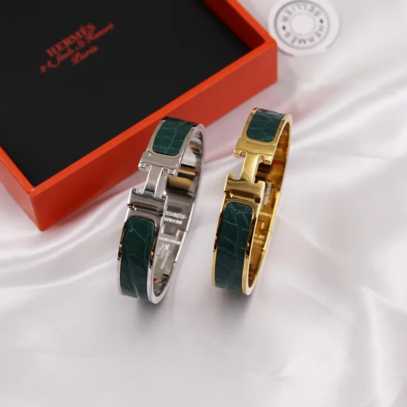 Hermes Green Clic HH Bracelet