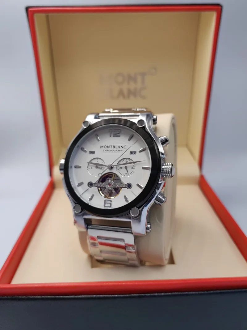 Montblanc Chronograph Silver White Dial