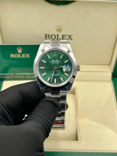 Rolex Datejust 41 with Green Motif Dial