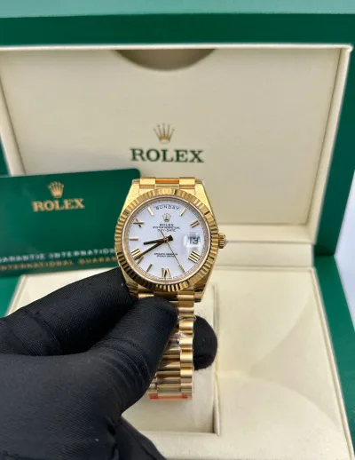 Rolex Day Date 128238 Yellow Gold Mother Of Pearl Dial Replica