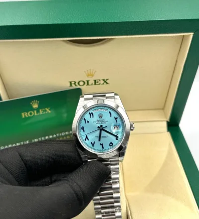 Rolex Day Date 40 Olive Green Dial Arabic Numerals