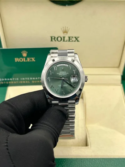 Rolex Day-Date 40 Platinum Arabic Watch 228206