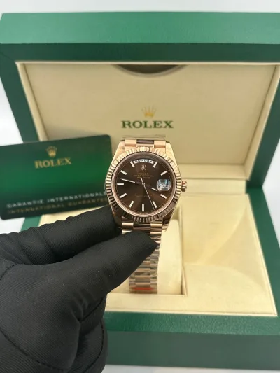 Rolex DayDate Swiss Brown Replica Watches