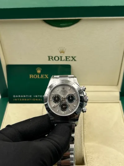 Rolex Daytona 116509 White Gold Silver Dial Replica