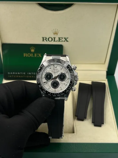 Rolex Daytona Blue Rubber Strap Watch