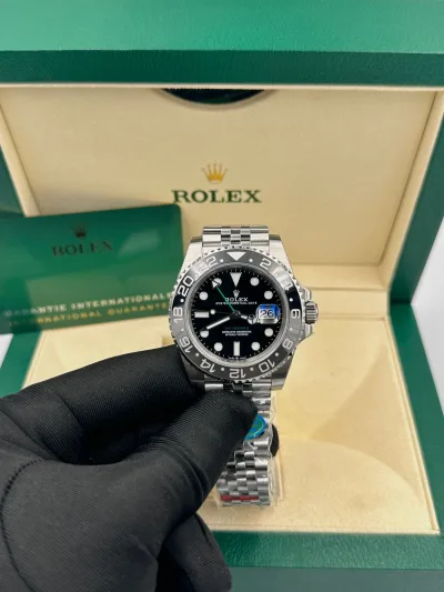 Rolex GMT Master II Black Dial Stainless Steel Watch