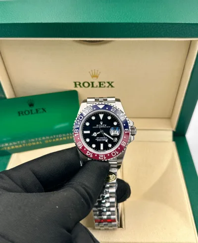 Rolex GMT Master II Pepsi Oyster Stainless Steel Watch