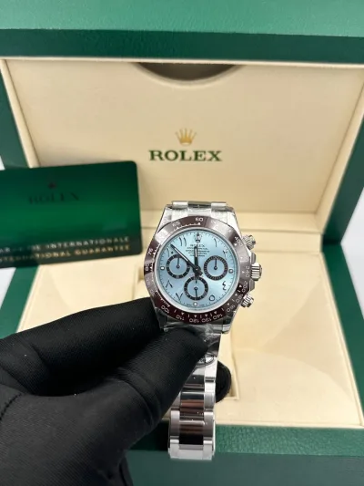 Rolex Oyster Perpetual Cosmograph Daytona Ice Blue Dial Automatic Mens Chronograph