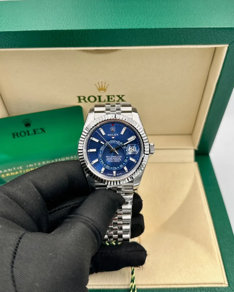 Rolex Sky Dweller Blue 42mm Dial Steel Mens Watch