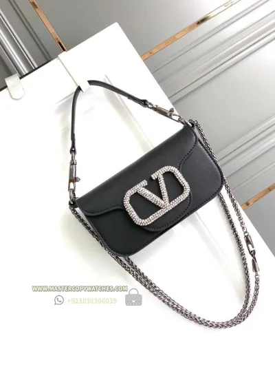 Valentino Garavani Loco Black With White Diamond