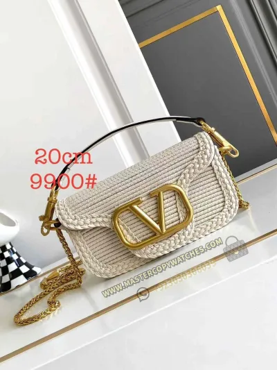 Valentino Garavani White Woven Handbag