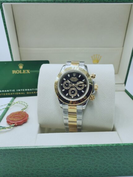 Rolex Daytona Steel And Gold Black Dial Watches