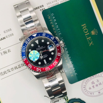 Rolex GMT Master II Pepsi Oyster Stainless Steel Watch