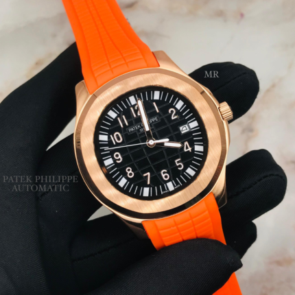 Patek Philippe Aquanaut Chronograph Orange Rubber Strap Watch