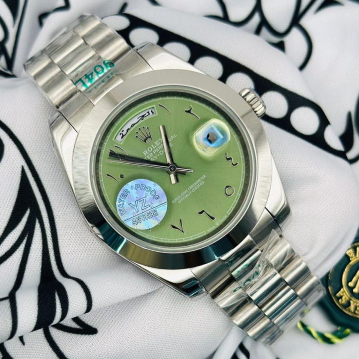 Rolex Day Date 40 Olive Green Dial Arabic Numerals
