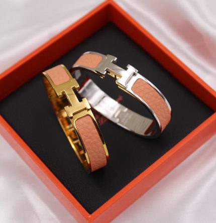 Pink Hermes Clic H Bracelet Replica