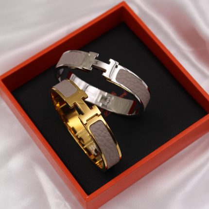 Hermes Marron Glace Enamel Clic H Bracelet Replica