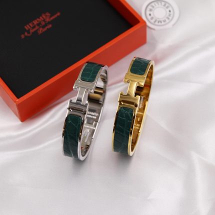 Hermes Green Clic HH Bracelet